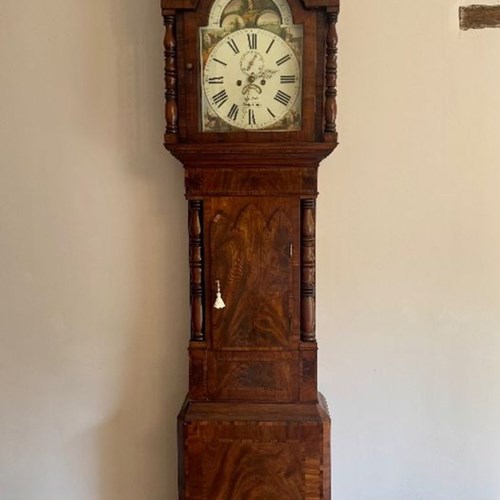 Fine Quality Antique Regency Inlaid Mahogany Longcase Clock 