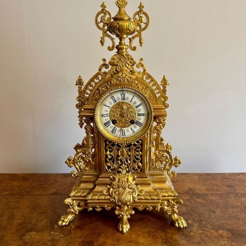 Stunning Quality Antique Victorian Ormolu Mantle Clock 