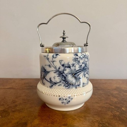 Beautiful Quality Antique Victorian Carlton Ware Biscuit Barrel