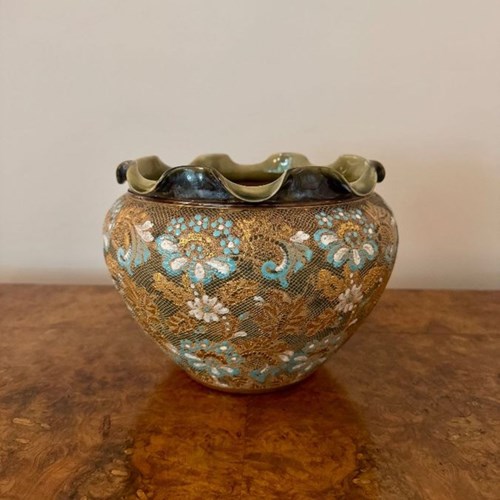 Stunning Quality Antique Victorian Doulton Burslem Jardiniere 