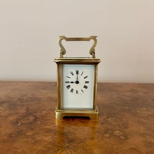 Stunning Quality Antique Edwardian Brass Carriage Clock 