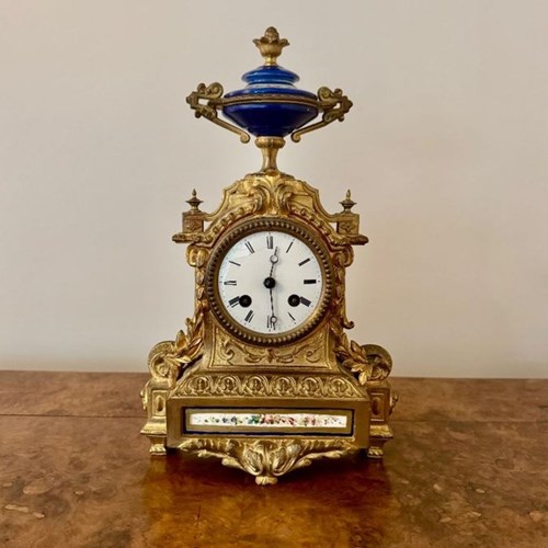 Attractive Quality Antique 19Th Century French Ormolu Mantle Clock 