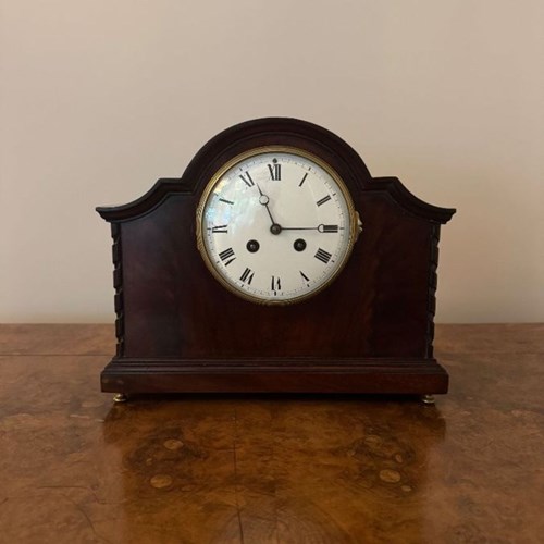 Lovely Quality Antique Edwardian Mahogany Mantle Clock
