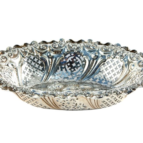 Antique Victorian Silver Bon Bon Dish