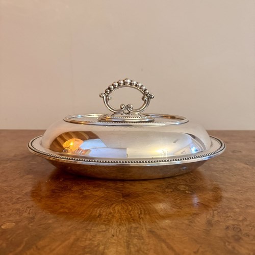 Wonderful Quality Antique Edwardian Silver Plated Entree Dish 