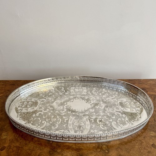 Quality Antique Edwardian Silver Plated Tray