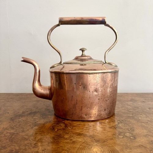 Quality Small Antique George III Copper Kettle