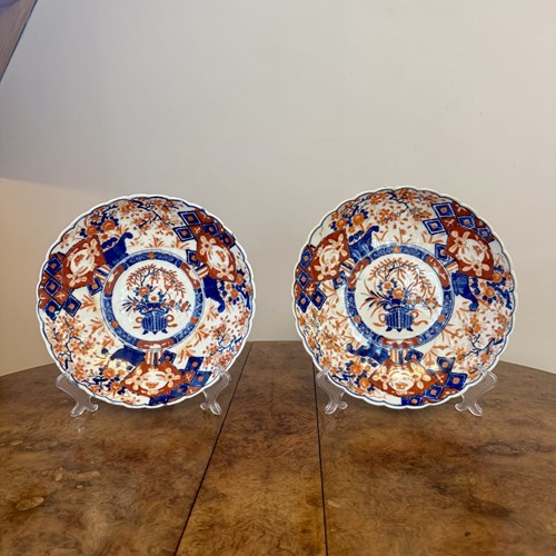 Fantastic Quality Pair Of Antique Japanese Imari Plates