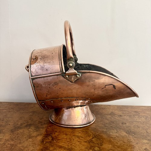 Antique George III Copper Coal Scuttle