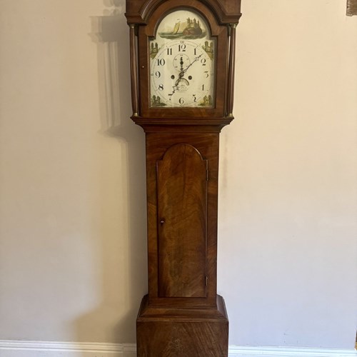Quality Antique George III Mahogany Arch Dial Long Case Clock 