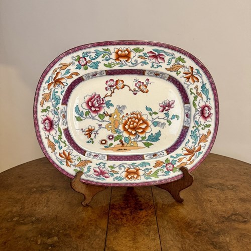 Pretty Antique Victorian Large Meat Platter 