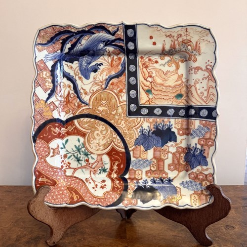 Fantastic Quality Large Antique Japanese Imari Square Plate 