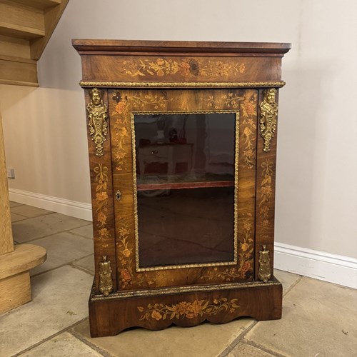 Fantastic Quality Antique Victorian Walnut Marquetry Inlaid Pier Cabinet 