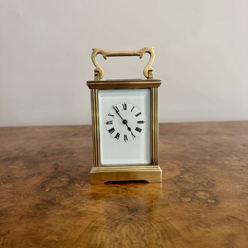 Fine Quality Antique Edwardian Brass Carriage Clock