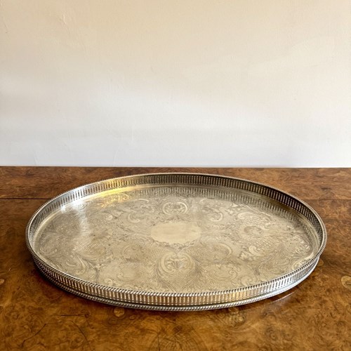 Quality Antique Edwardian Silver Plated Tray 