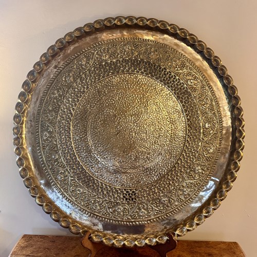 Impressive Quality Large Antique Mixed Metal Tray 