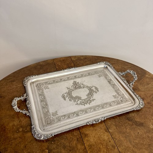 Fantastic Quality Large Antique Edwardian Silver Plated Tray 