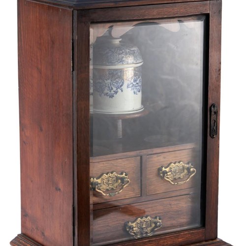 Antique Oak Smokers Cabinet