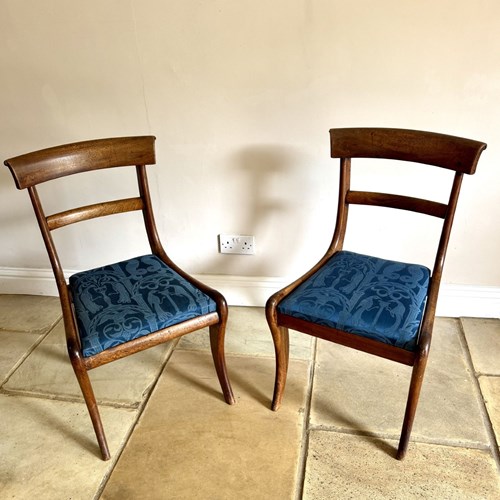 Quality Pair Of Antique Regency Mahogany Chairs