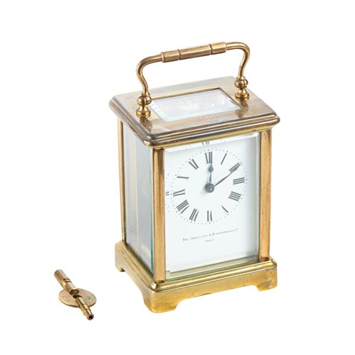 Antique French Brass Carriage Clock