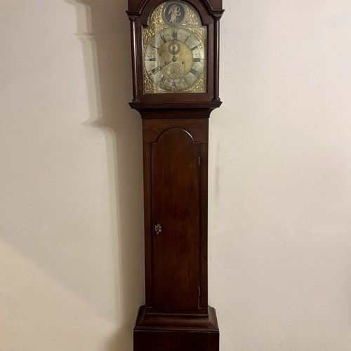 Fantastic Quality Antique George III Mahogany Brass Arched Dial Long Case Clock 