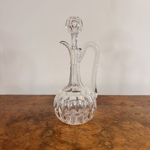 Quality Antique Edwardian Glass Ewer 