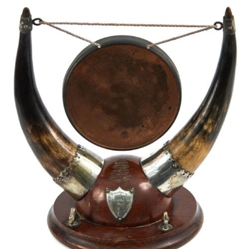 Antique Cow Horn Table Gong