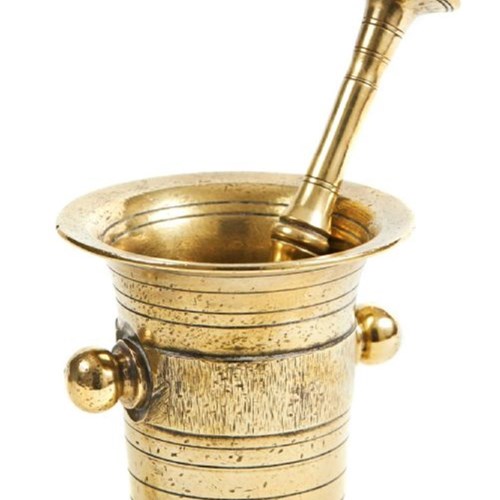 Antique Brass Pestle & Mortar
