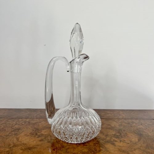 Quality Antique Edwardian Cut Glass Ewer 