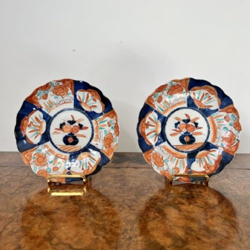 Pair Of Quality Antique Japanese Imari Plates 