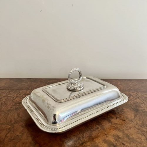 Antique Edwardian Silver Plated Entree Dish 