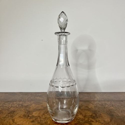 Quality Antique Edwardian Glass Decanter 