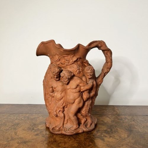 Large Antique Quality Relief Moulded Jug 