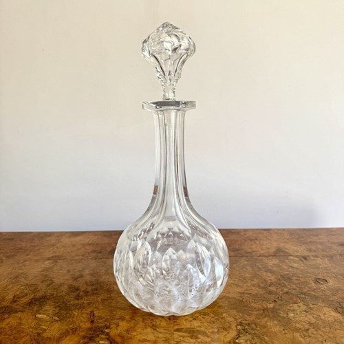 Wonderful Quality Antique Edwardian Cut Glass Decanter