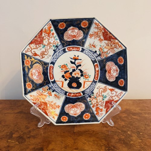 Lovely Quality Antique Japanese Imari Hexagonal Plate 