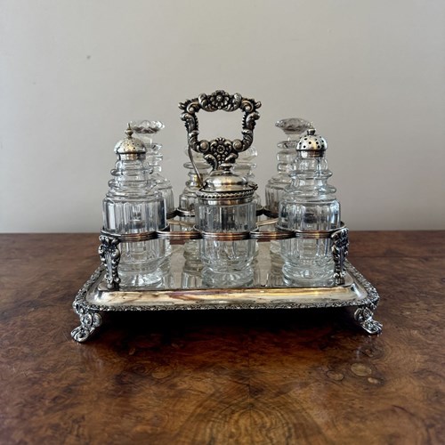 Wonderful Quality Antique Georgian Seven Bottle Cruet Set 
