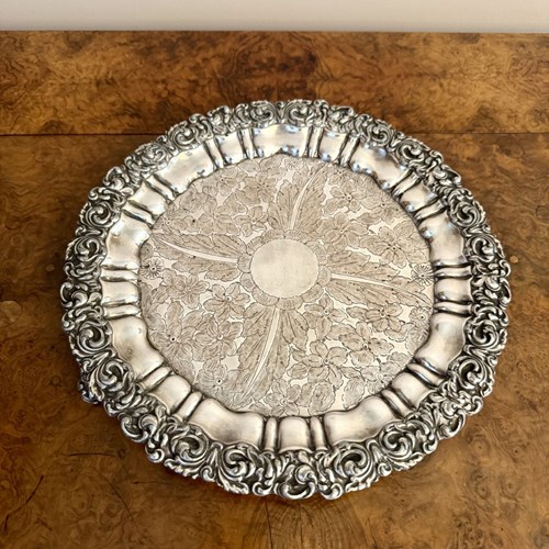 Outstanding Quality Antique Edwardian Silver Plated Tray 