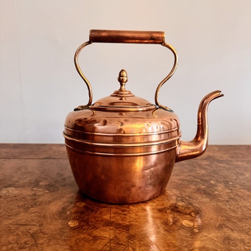 Quality Antique Victorian Copper Kettle