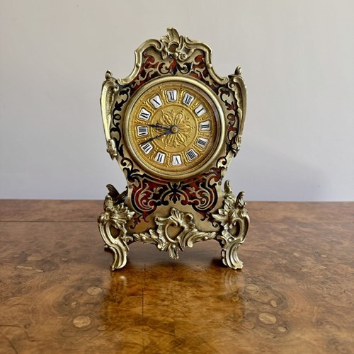 Quality Antique 19Th Century French Boulle Mantle Clock 