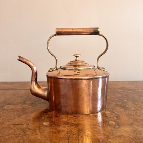 Small Antique George III Quality Copper Kettle 