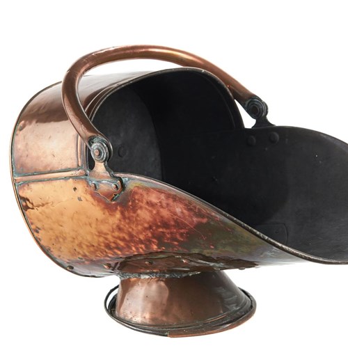 Antique Copper Coal Scuttle