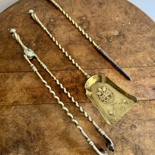 Quality Antique Edwardian Set Of Br...