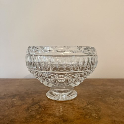 Fantastic Quality Antique Edwardian Cut Glass Fruit Bowl 