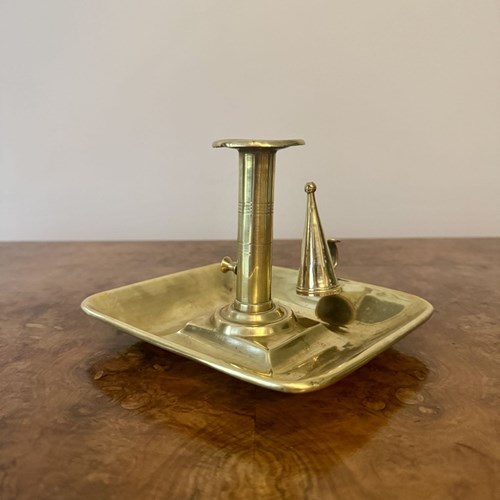 Quality Antique George III Chamber Candlestick & Original Snuffer 