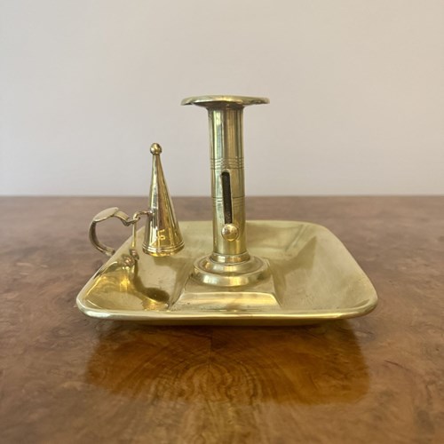 Quality Antique George III Chamber Candlestick & Original Snuffer 