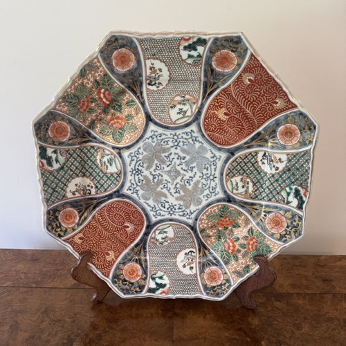 Outstanding Quality Antique 19Th Century Imari Porcelain Charger 