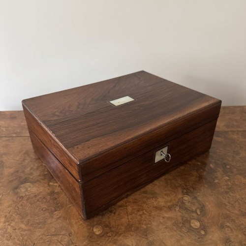 Wonderful Quality Antique Victorian Rosewood Writing Slope 