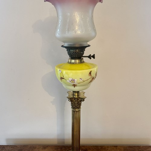 Outstanding Quality Large Antique Victorian Oi Lamp 