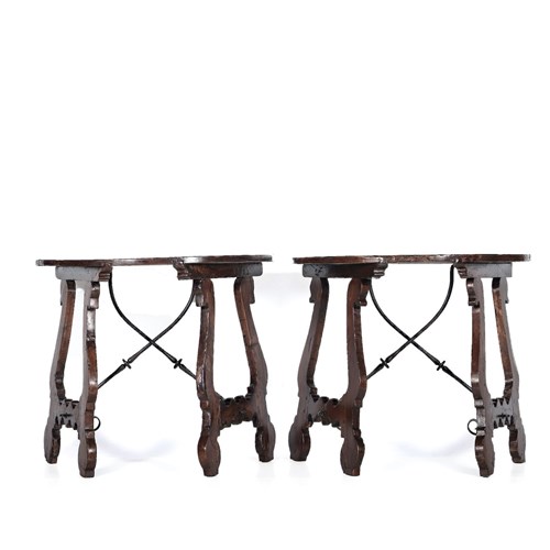 A Pair Of 18Th Century Tuscan Consoles