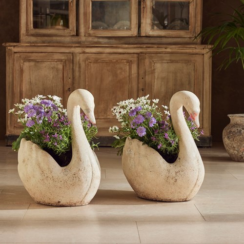 Italian Swan Planters